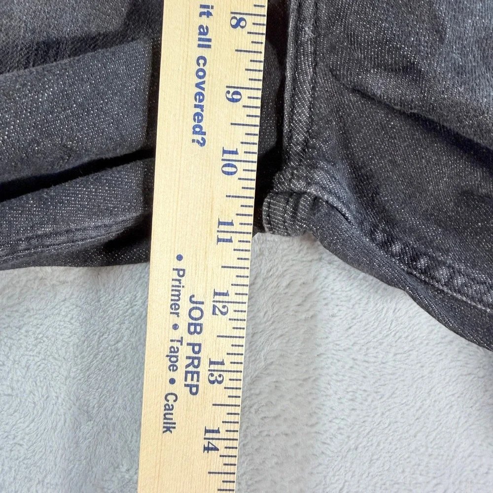 Riders by Lee Indigo Women's Fray Hem Cuffed Boyfriend Jeans Black Wash Size 14